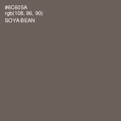 #6C605A - Soya Bean Color Image